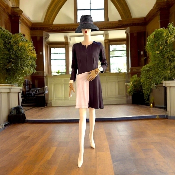 Women’s Dress Italian Designer D’Andrea Donna Zip Front Fit & Flare Midi Dress - Picture 2 of 16